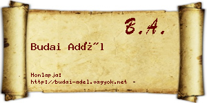 Budai Adél névjegykártya